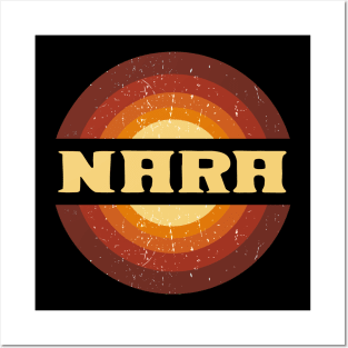 Vintage Proud Name Nara Anime Gifts Circle Posters and Art